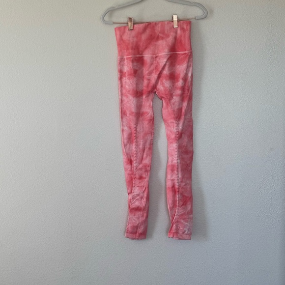 Free People FP Movement Seamless Peach Tie Dye Leggings Good Karma M L NEW $88 - Picture 4 of 10
